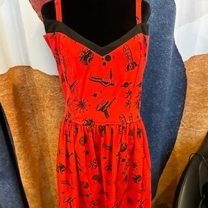 RockSteady Women's Red Sleeveless Shoulder Strap Midi Dress Size XL